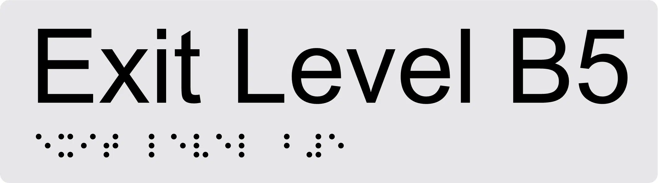 Exit Level B5 Braille Sign BTEX15