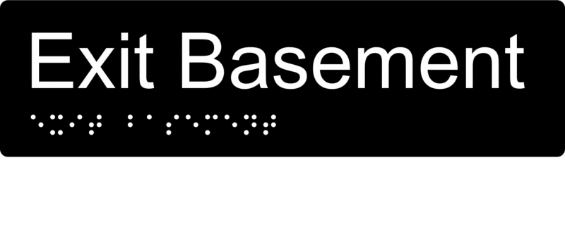 Exit Basement Braille Sign BTEX16 - Image 2