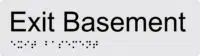 Exit Basement Braille Sign BTEX16