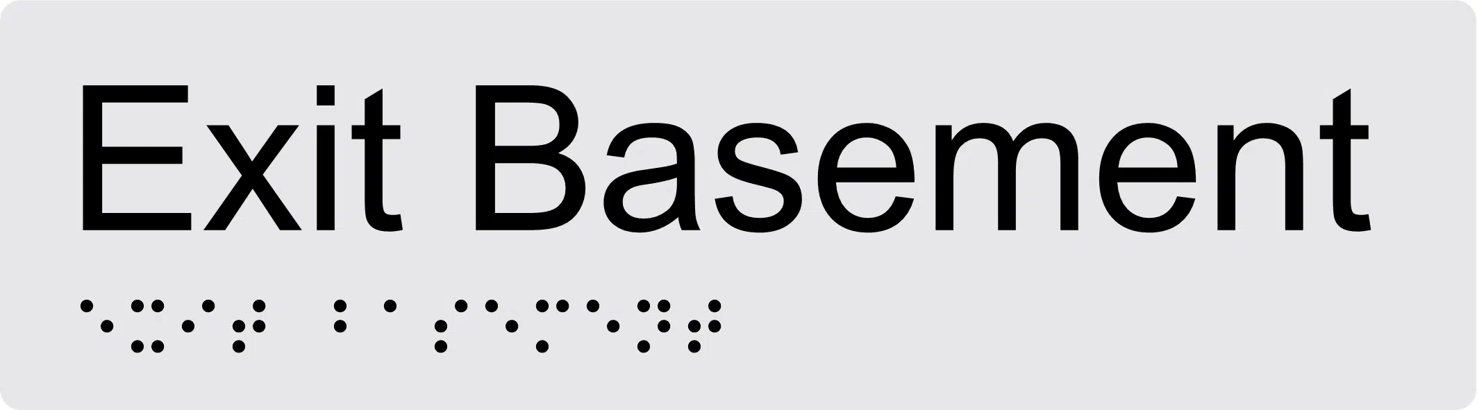 Exit Basement Braille Sign BTEX16