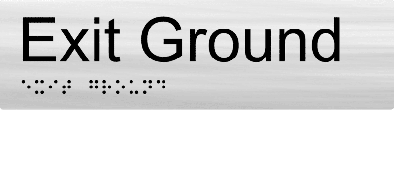 Exit Ground Braille Sign BTEX17 - Image 3