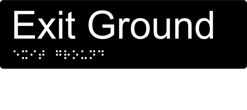 Exit Ground Braille Sign BTEX17 - Image 2