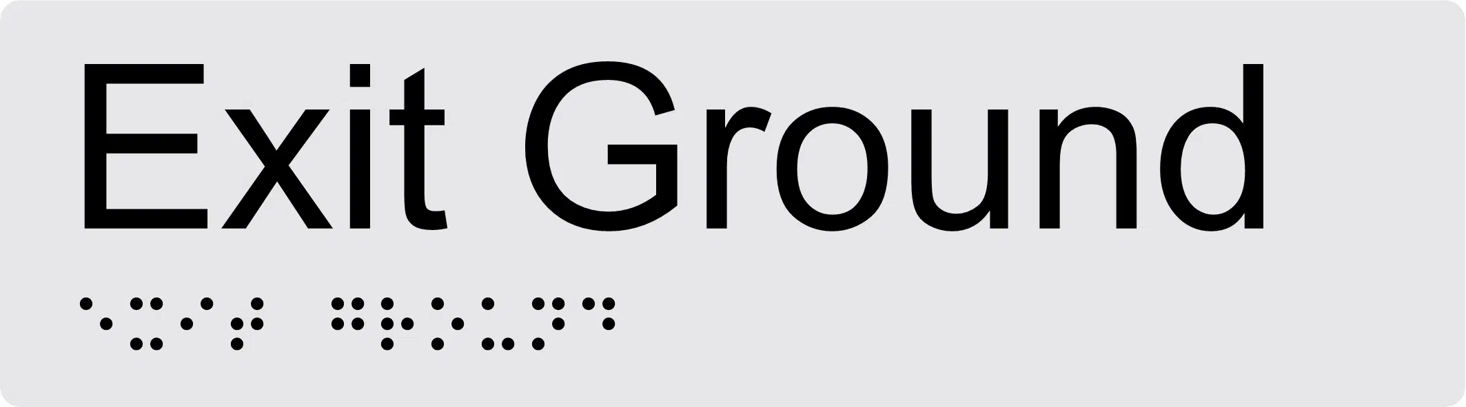 Exit Ground Braille Sign BTEX17