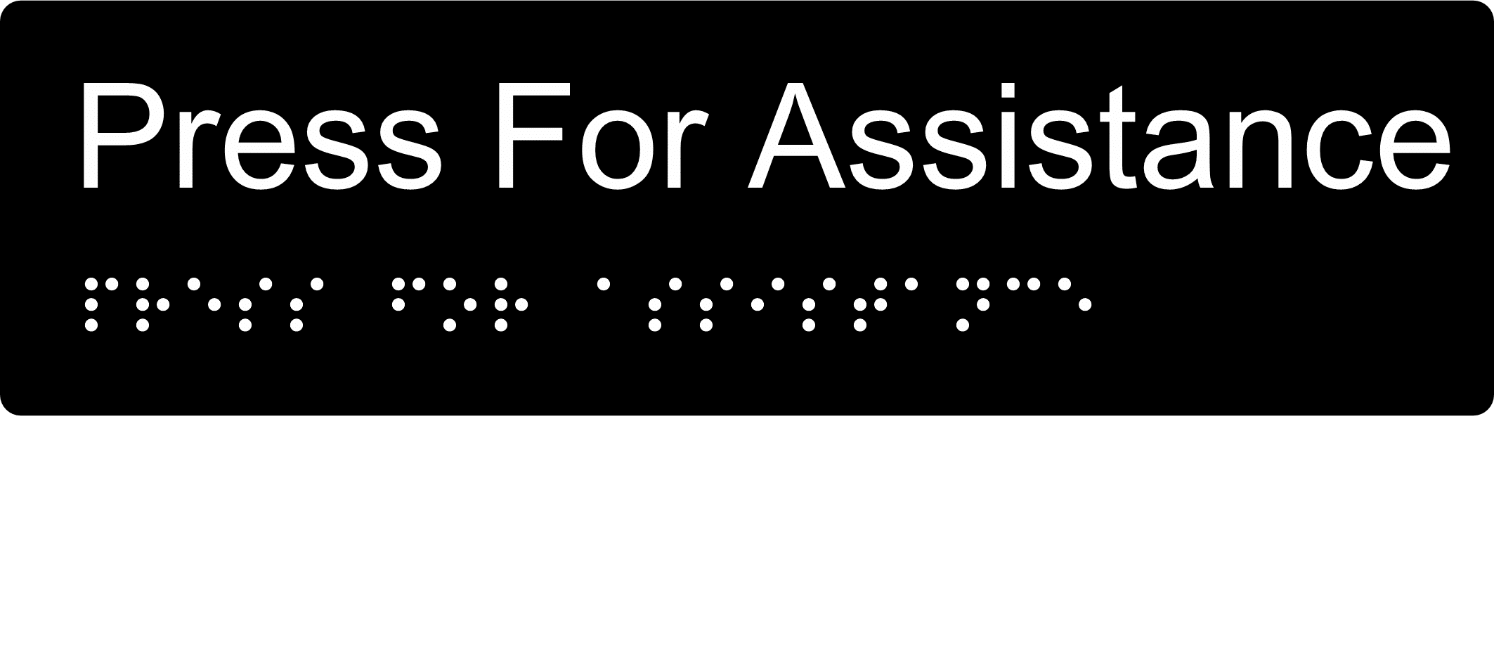 Press for Assistance Braille Sign BT47 - Image 2