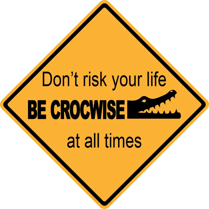 Crocodile Warning sign RD614