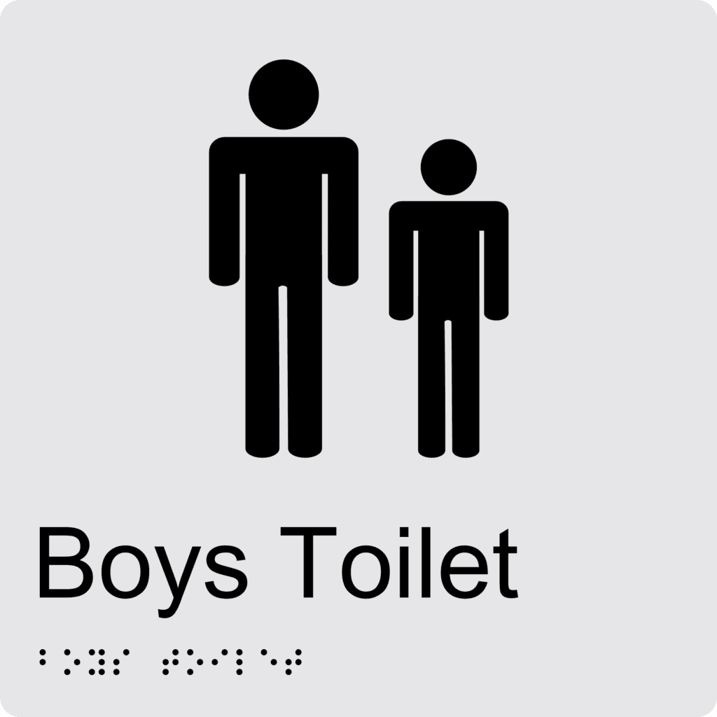 Boys Toilet Braille Sign BT55- National Safety Signs
