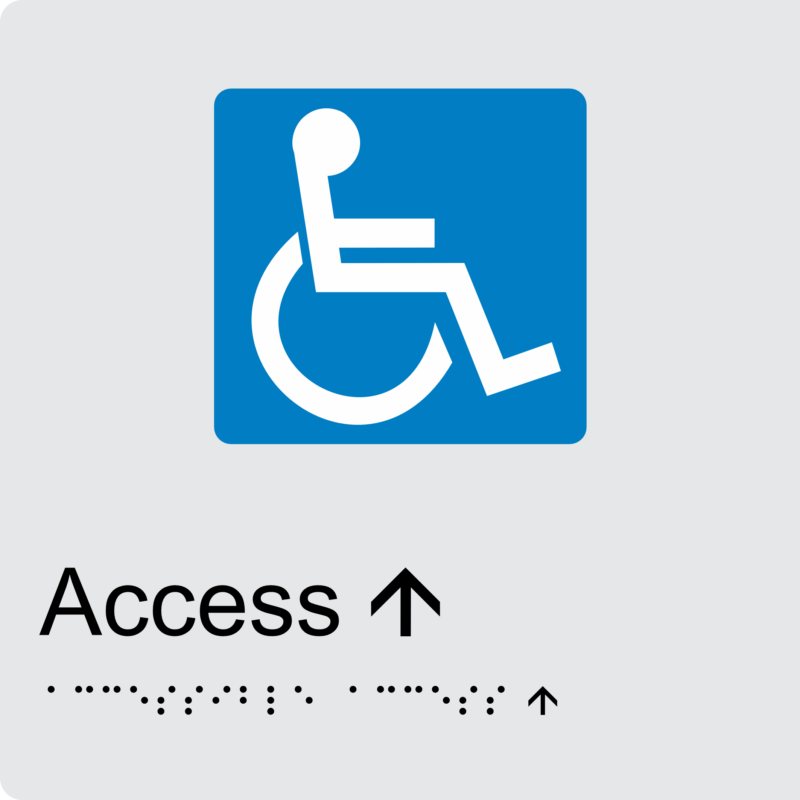 Access Entry Up Arrow Braille Sign BT60