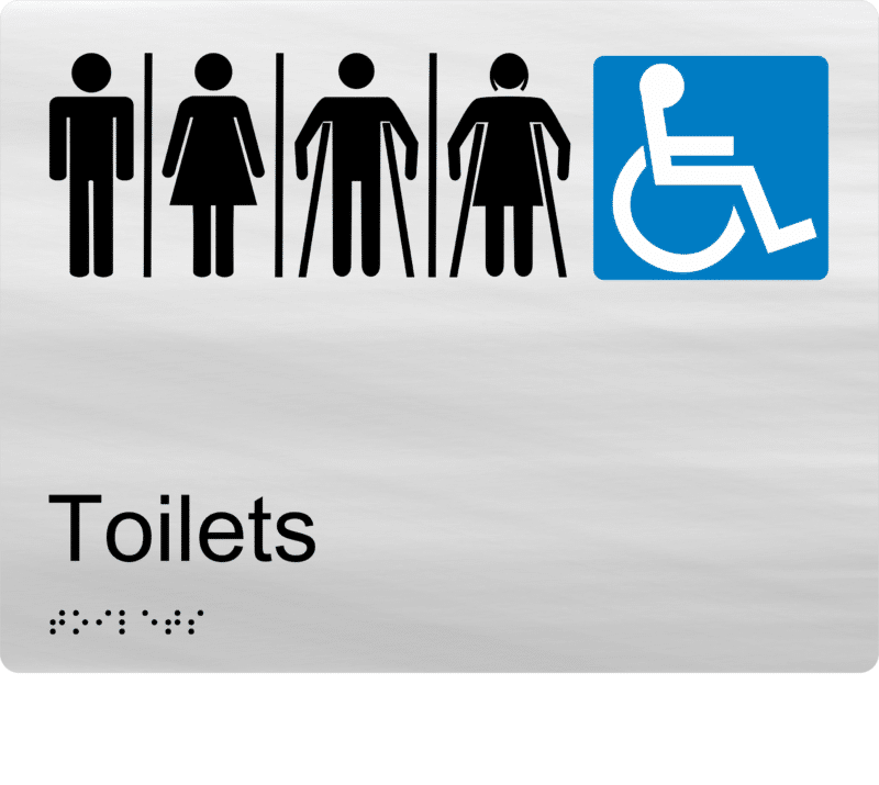 Air Lock Male Female Ambulant & Accessible Toilet Braille Sign BT61 - Image 3