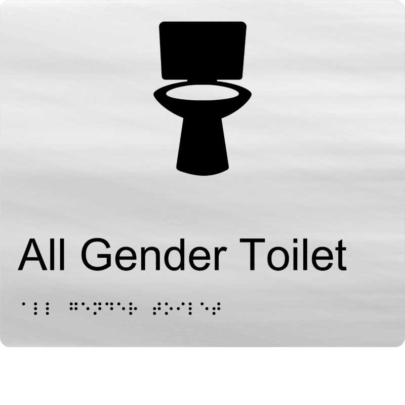 All Gender Toilet Braille Sign BT65 - Image 3