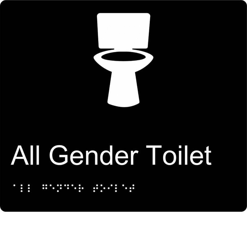 All Gender Toilet Braille Sign BT65 - Image 2