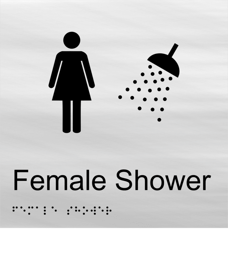 Female Shower Braille Sign BT69 - Image 3