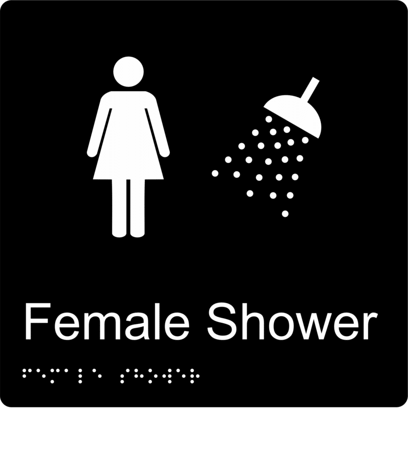 Female Shower Braille Sign BT69 - Image 2