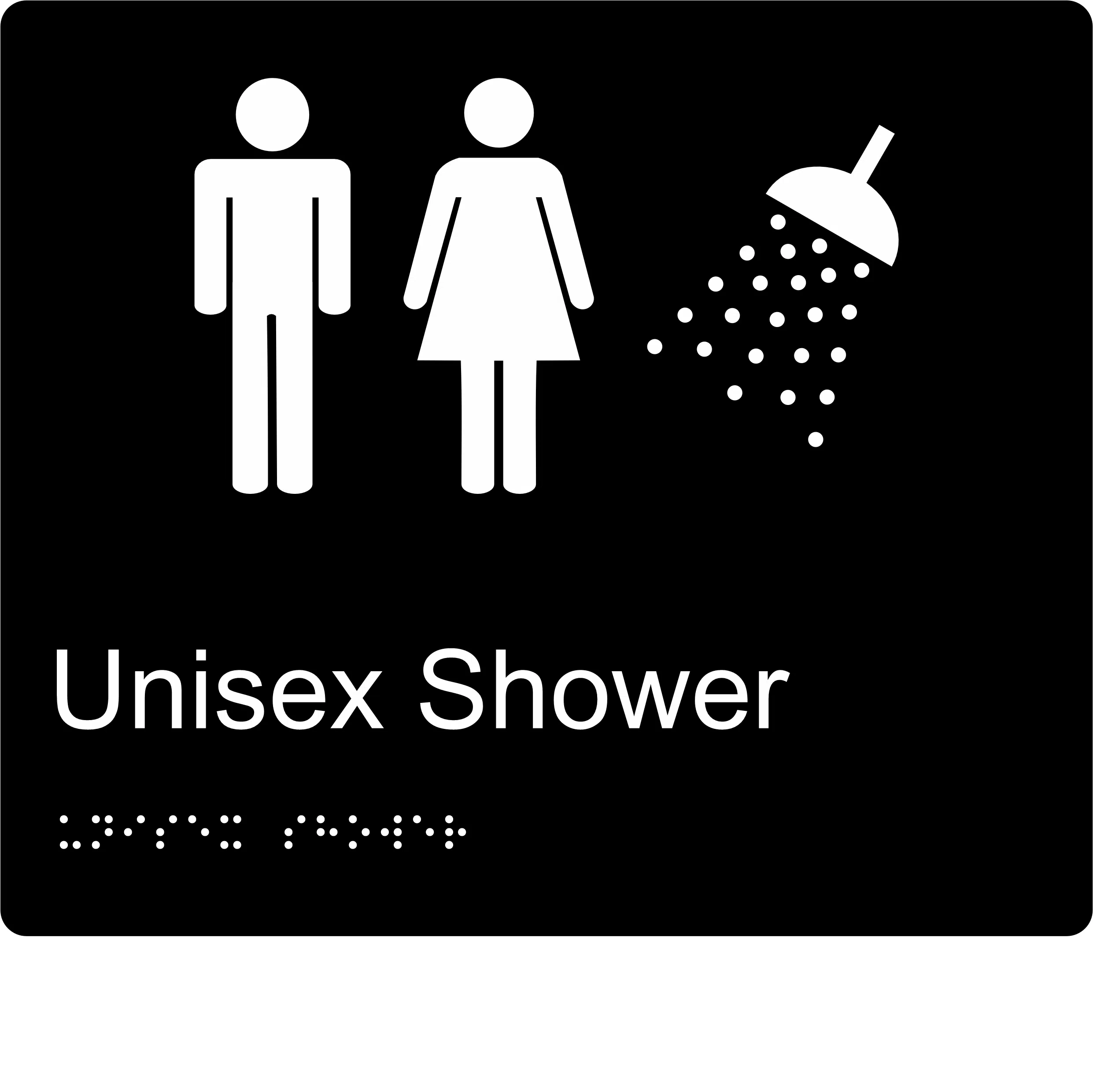 Unisex Shower Braille Sign BT70 - Image 2