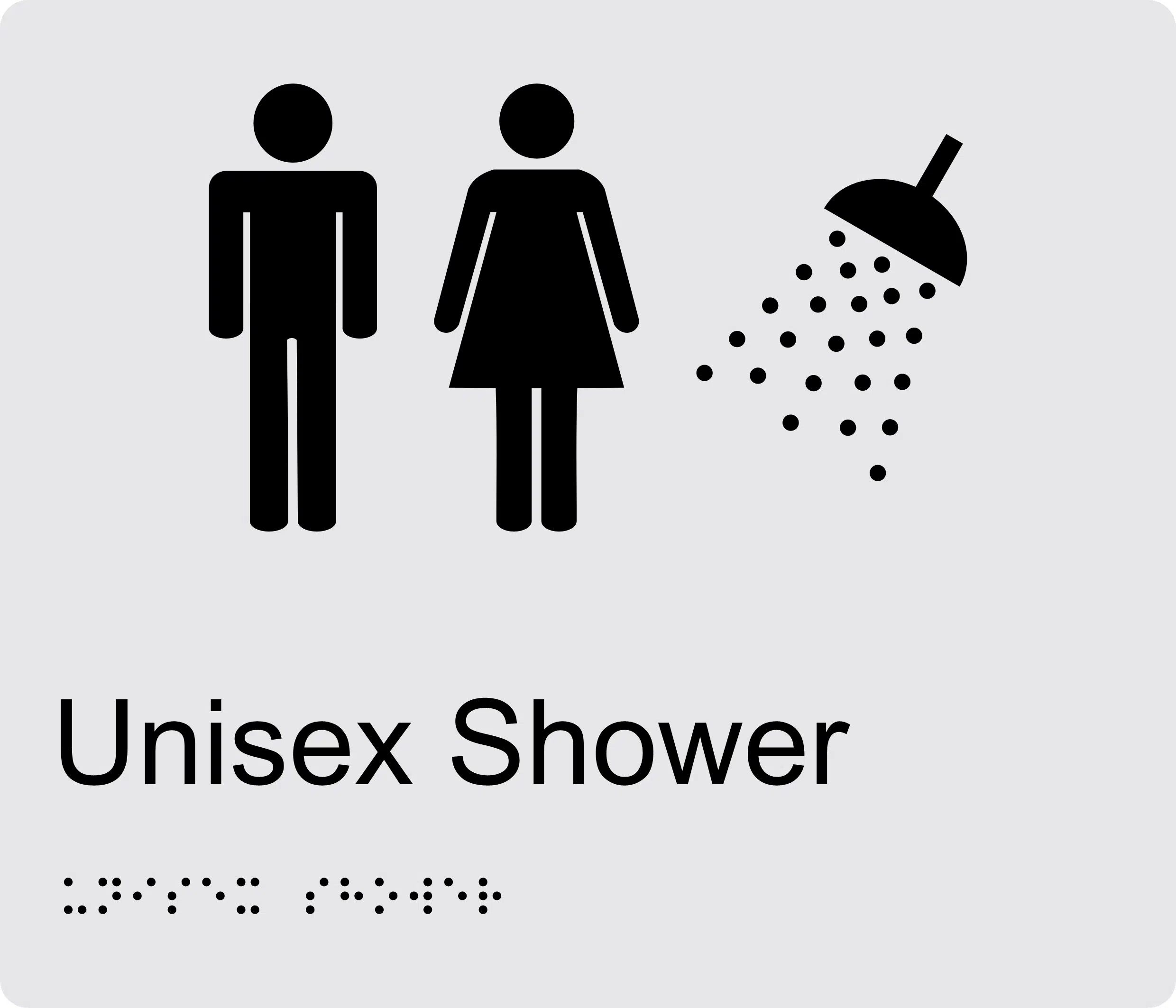 Unisex Shower Braille Sign BT70