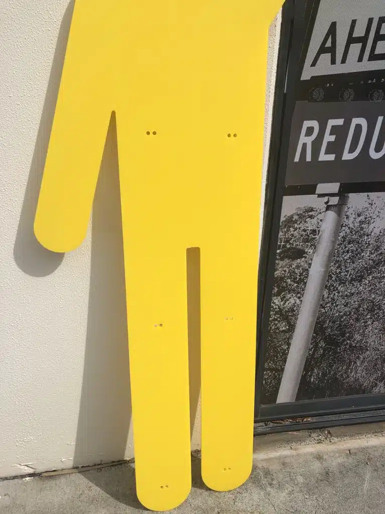 Yellow Corflute Man Pointing Up  RD564 - Image 2