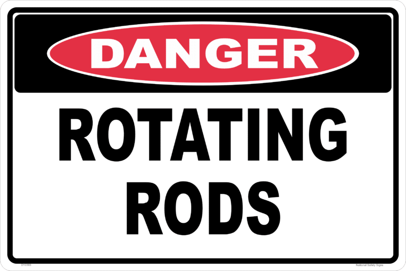 Rotating Rods Danger Sign   D10393