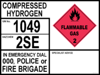 Emergency Information Panel (EIP) Compressed Hydrogen H15205