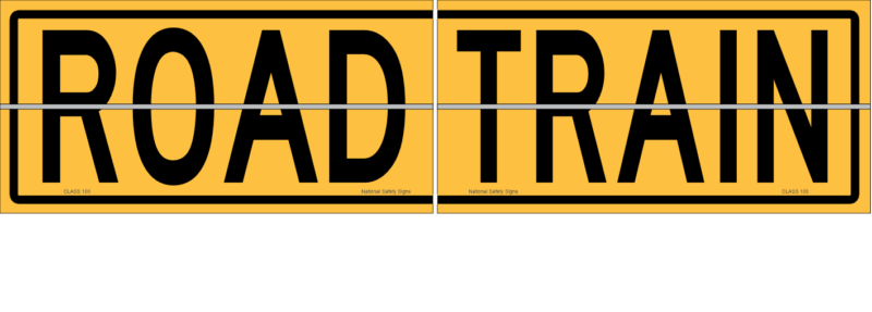 Road Train 2 Piece Hinged Sign   T2762
