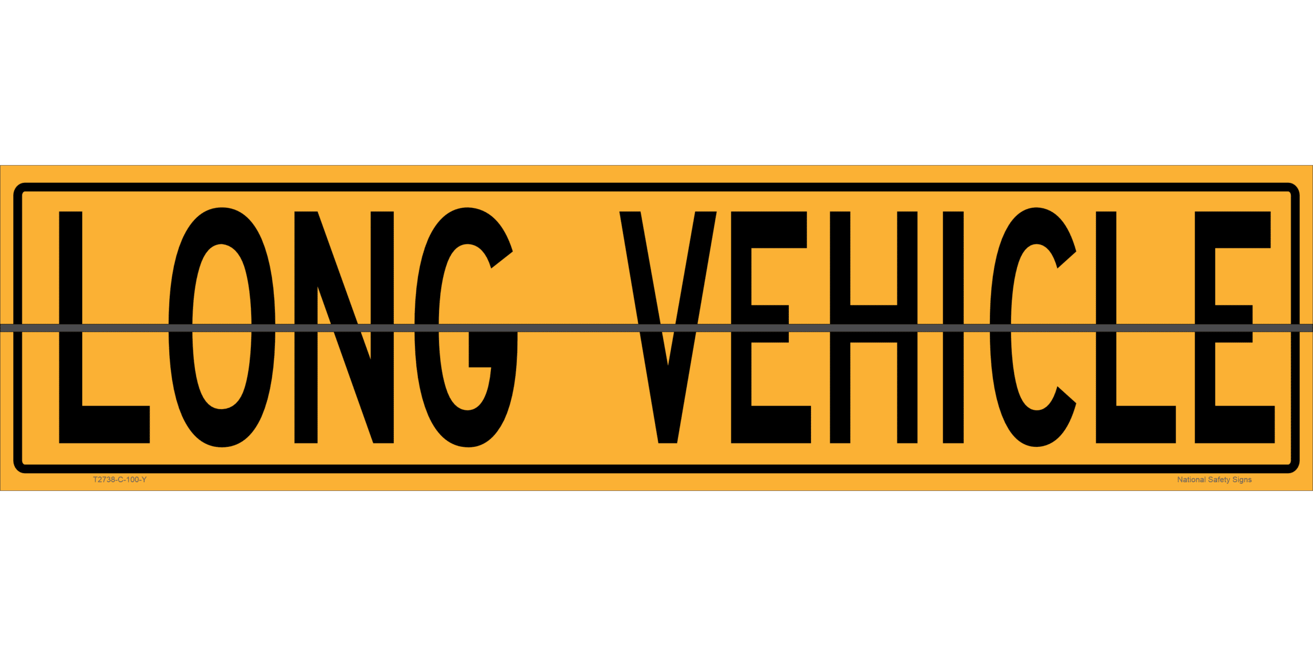Long Vehicle Hinged Sign T2761