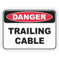 Danger trailing cable safety sign - AS1319 compliant, National Safety Signs Australia