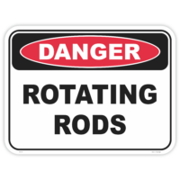 Danger rotating rods safety sign - AS1319 compliant, National Safety Signs Australia