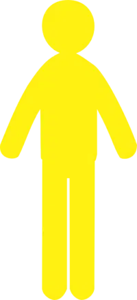 Yellow Corflute Man arms down RD622