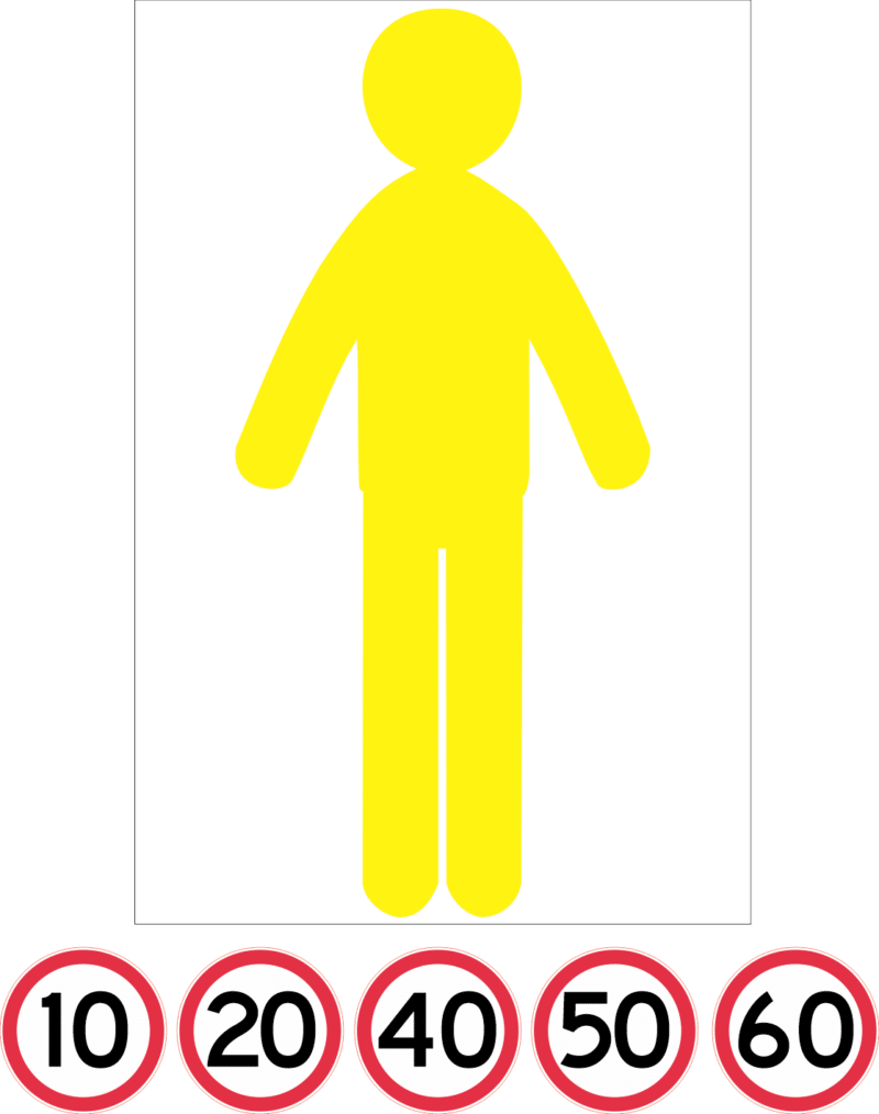 Yellow Corflute Man + Speed Sticker RD617 - Image 2
