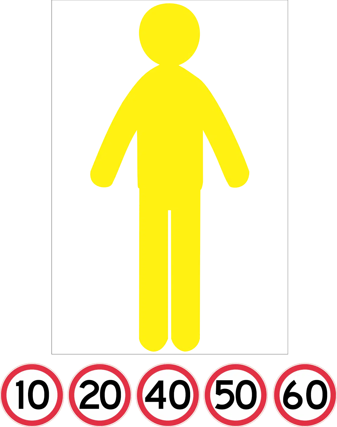 Yellow Corflute Man + Speed Sticker RD617 - Image 2