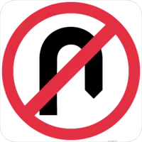 R2-5 No U Turn Sign