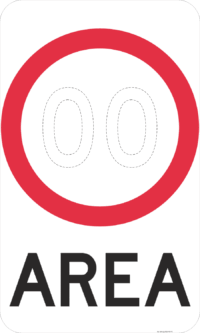 R4-10 Speed Limit (Symbolic) Area