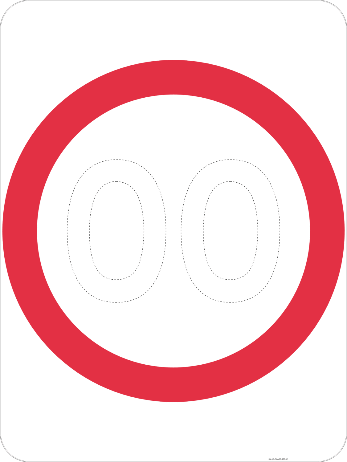 R4-1 Speed Limit (Symbolic)