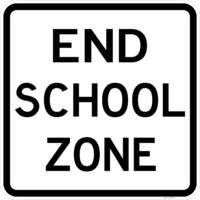 R4-9 End School Zone