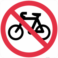 R6-10-3 Bicycles Prohibited