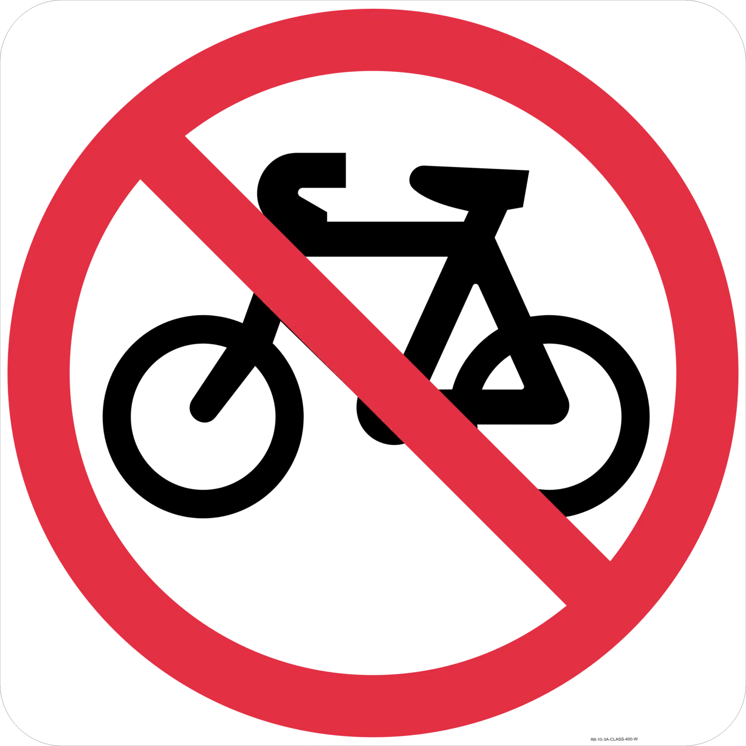 R6-10-3 Bicycles Prohibited