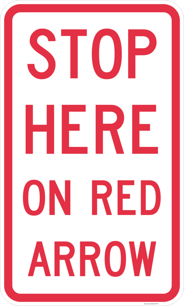 R6-14A Stop Here On Red Arrow - Australian Compliant - National Safety ...
