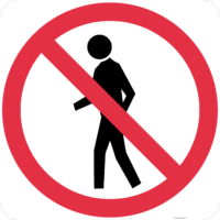 R6-15B Pedestrians Prohibited