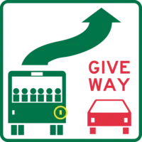 R6-31A Give Way to Bus Sticker/Decal