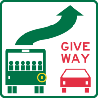 R6-31A Give Way to Bus Sticker/Decal