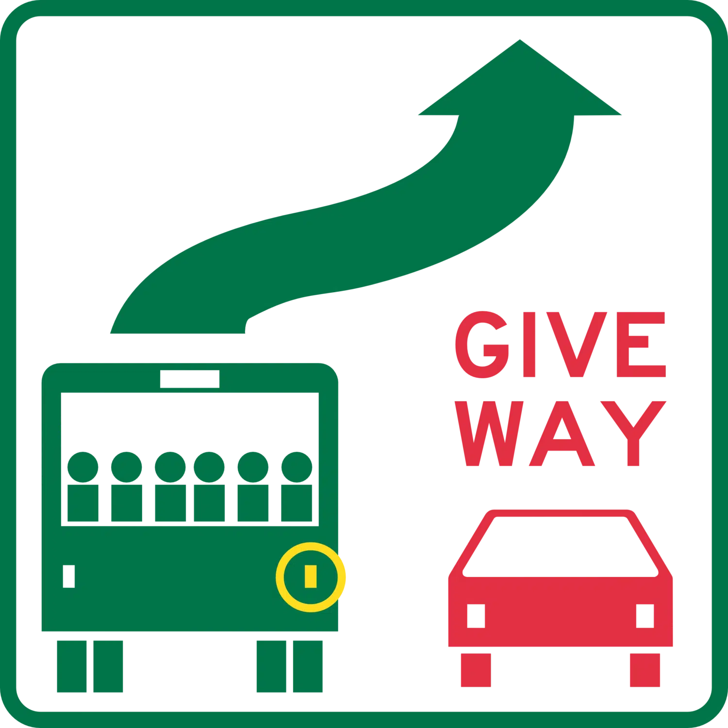 R6-31A Give Way To Bus Sticker/Decal