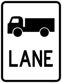 R7-1-3 Truck (symbolic) Lane