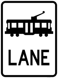 R7-1-5 Tram/Light Rail (symbolic) Lane