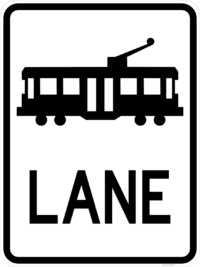 R7-1-5 Tram/Light Rail (symbolic) Lane