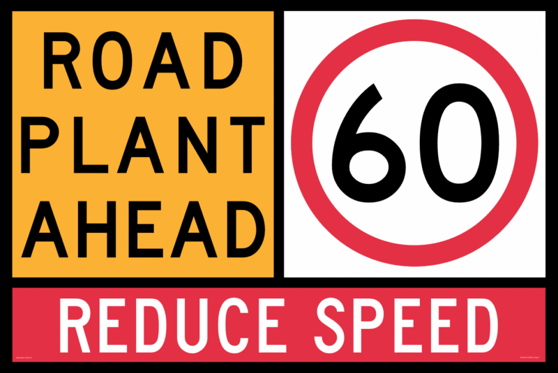 Road Plant Ahead Sign and Stand Combo  A400342 - Image 2