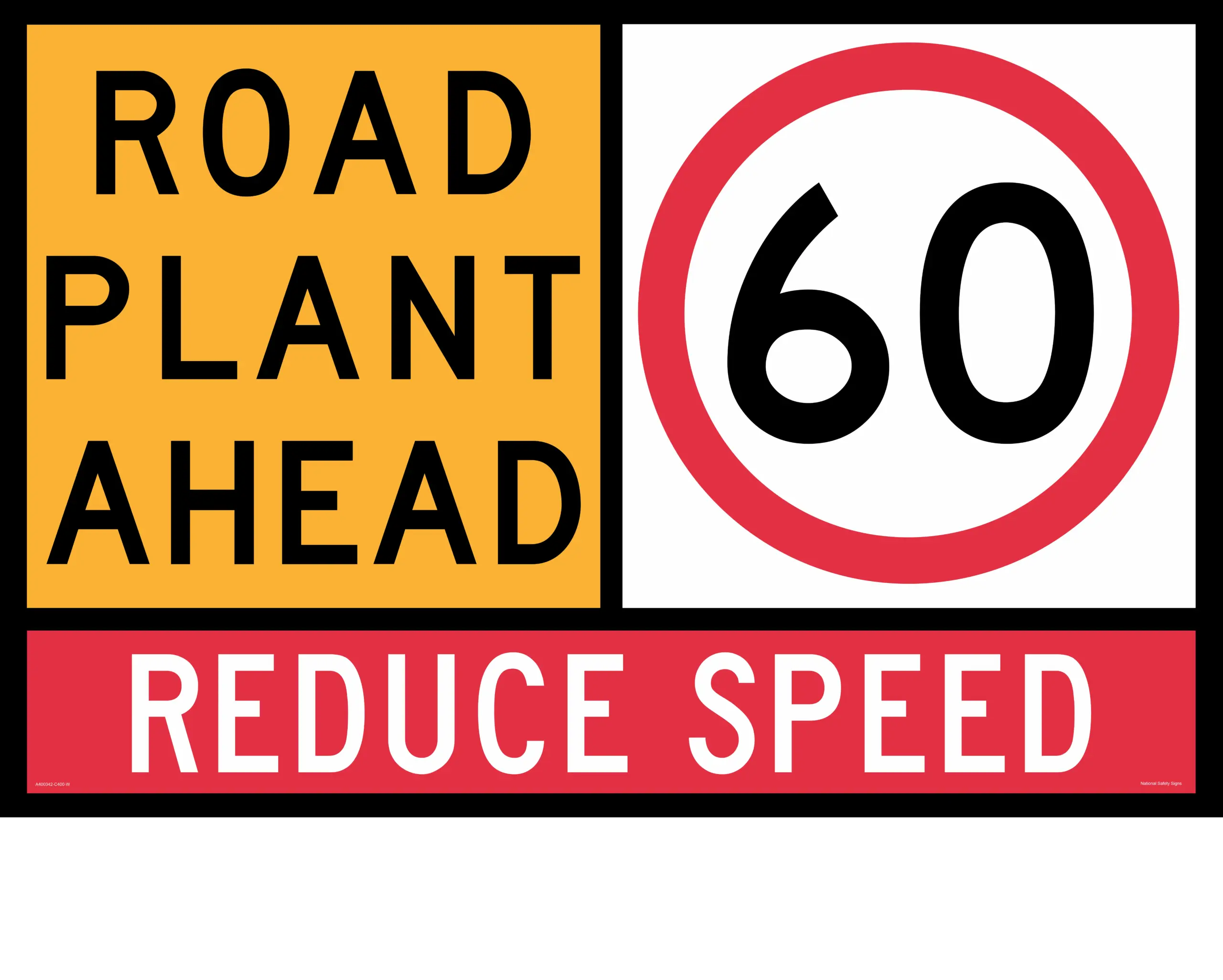 Road Plant Ahead Sign and Stand Combo A400342 - Image 2