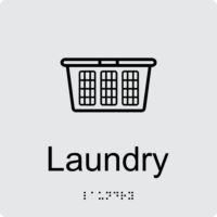 Laundry Braille Sign BT75