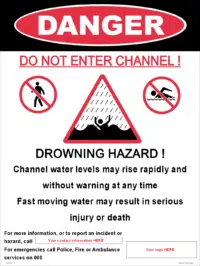 Danger Drowning Hazard Sign D10398