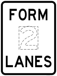 G9-16 Form (x) Lanes