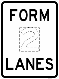 G9-16 Form (x) Lanes
