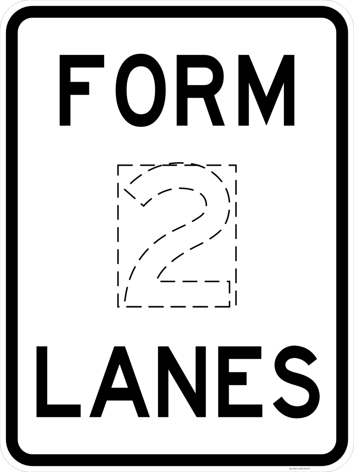 G9-16 Form (x) Lanes