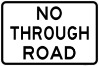 G9-18 No Through Road